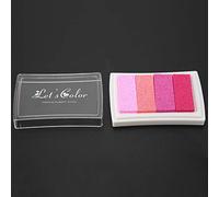 RiToEasysports Almohadilla de Tinta para Sellos de Goma, Decoración de álbumes de Recortes, Segura y Ecológica, Fácil de Usar para Cartas de Amor, etc. Peso: 17 G/0,6 Oz (Degradado Rosa)