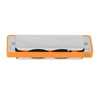 RiToEasysports Armónica de 10 agujeros Blues Bb Key Harp Instrumento musical para ejercicios principiantes, pronunciación sensible, tornillos de acero inoxidable, azul (naranja)