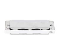 RiToEasysports Armónica de Arpa Blues Bb de 10 Agujeros para Principiantes con Tornillos de Acero Inoxidable y Material de Resina ABS para Práctica y Rendimiento (WHITE)