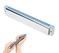 RiToEasysports Armónica Profesional órgano Bucal Arpa Diatónica C Llave Tubo de Latón para Niños Grabación Fiesta Azul (BLUE)
