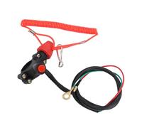 RiToEasysports ATV Kill Switch ABS Impermeabilización Motocicleta Motor Kill Switch 7 8 Pulgadas Manillar Doble Cable Conector de 2 Pines con Cable de Retroceso para ATV Barco Moto de Nieve Go Kart