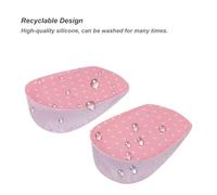 RiToEasysports Autoadhesivo Silicona-gel-dersensholster Alta de Elasticidad Aumento de la Plantilla Rosa/4.1 X 2.6 Pulgadas/1.5 Cm/par (3.5cm)