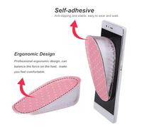 RiToEasysports Autoadhesivo Silicona-gel-dersensholster Alta de Elasticidad Aumento de la Plantilla Rosa/4.1 X 2.6 Pulgadas/1.5 Cm/par (1,5 cm)