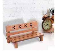 RiToEasysports Banco de Madera en Miniatura para Casa de Muñecas, Imitación Banco de Parque para Accesorios de Muñecas, 4.7x2x2.2 Pulgadas No Tóxico para Niños (Brown)