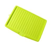 RiToEasysports Bandeja Escurridora de Platos de Plástico Multiusos, Diseño Elegante para Encimera de Cocina, Cubiertos, Platos y Frutas (Green)