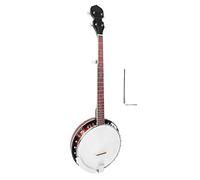RiToEasysports Banjo de 5 Cuerdas, Banjoes de Tamaño Completo Banjos de 5 Cuerdas Profesional con Resonador Cabeza Remo Cuello de Arce Diapasón Parte Posterior de Sapeli para Adultos