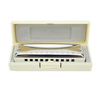 RiToEasysports Blues Harmonica ABS Resina Profesional Mouthorgan Acero Inoxidable Estructura Compacta Rojo (Blanco)