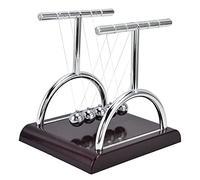 RiToEasysports Bola de Péndulo Innovador Juguete de Descompresión para Niños Educación Oficina Estudio Escritorio Decoración para el Hogar, Bola de Acero de Plástico Duradero, 5.3x4.5x5.5in