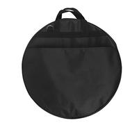 RiToEasysports Bolsa de Platillos Suave a Prueba de Golpes, Correa para el Hombro, Asas de Transporte, Accesorios de Tambor, Tela Oxford Negra para Bateristas