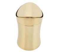 RiToEasysports Bote de Basura para Encimera, Cesto de Basura de Escritorio Resistente de Acero Inoxidable 304 con Tapa para Cocina de Oficina en Casa, 20,67 Oz