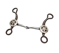 RiToEasysports Broca para Boca de Caballo, Broca de Filete de Acero Inoxidable Tallada a Mano de Bronce Antiguo para un Fácil Control y Conducción, para los Amantes de los Caballos