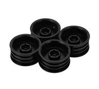 RiToEasysports Buje de Rueda de Coche RC de Aleación de Aluminio de 4 Piezas, Diseño Duradero Ligero de 24 Orificios con Alta Resistencia Al Desgaste, para Coche Axial SCX24 1 24 RC AXI90081 (Black)