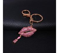 RiToEasysports Cadenas de Llave de Labios Sexy - - Campo de Bolsas de Dinero, Anillo de Llave de Círculo Círculo Duradero para Mujeres, Decoración de la de Textura Rica Brillante