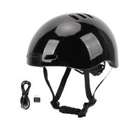 RiToEasysports Casco de Bicicleta de Dientes Azules, 21.26-23.80 Pulgadas Casco de Dientes Azul Inteligente con Cámara de 1080p Altavoz de Micrófono a Prueba de Viento para Adultos