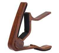 RiToEasysports Cejilla de Guitarra, Cejilla de Cambio Rápido de Aleación de Aluminio con Almohadilla de Silicona, Acabado Similar a Madera para Guitarra Eléctrica Acústica y Ukelele