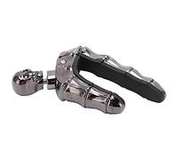 RiToEasysports Cejilla para Guitarra, Resistente Almohadilla de Silicona de Aleación de Zinc, Diseño de Calavera, Presión Ajustable, con Estructura de Fuerza Giratoria, para Guitarra Acústica, (BLACK)