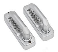 RiToEasysports Cerradura de Combinación Mecánica Manija de Doble Cara para Seguridad de Puerta de Cerca de Hierro Forjado - Entrada sin Llave para Puerta de Casa, Aleación de Zinc, Plata, 5,6 X 1,7