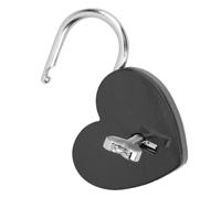 RiToEasysports Cerradura de Corazón Colorida Candado Exquisito de Metal Suministros de Artesanía para el Hogar para Equipaje Pequeño y Joyero Cerradura con Llave para Niños y Amigos Azul Verde (BLACK)