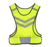 RiToEasysports Chaleco de Seguridad Reflectante Amarillo Fluorescente para Entrenamiento Deportivo Al Aire, Ideal para Conducir el Ciclismo, la Red Transpirable, el Bolsillo Delantero, la Cintura