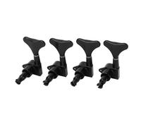 RiToEasysports Clavija de Afinación para bajo 4R, Cabezal de Afinador de bajo Sellado de Metal Negro, Juego de 4 Piezas para Bajistas Diestros de 4 Cuerdas, Reemplazo Estándar de 14 Mm