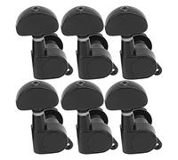 RiToEasysports Clavijas de Afinación de Guitarra, Clavija de Afinación de Cabezal de Máquina de Cuerdas de 6 Piezas con Tornillos para Guitarra Eléctrica Acústica (BLACK)