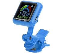 RiToEasysports Clipon Afinador de Guitarra con Pantalla a Color de Alta Definición, Recargable por USB, para Violín y Ukelele AT102 (AT-102 azul)