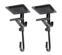 RiToEasysports Colgador de Repisa Ajustable, Soporte de Gancho Doble de Metal para Coronas y Medias Navideñas, Ideal para Decoración de Sala de Estar y Puerta Delantera