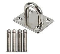 RiToEasysports Colgador para Hamaca, Soporte de Montaje en Techo de Acero Inoxidable, Rodamiento de 250 Kg, con Hebilla de Puerta Cuadrada y Tubos de Expansión, para Silla Colgante de Columpio