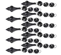 RiToEasysports Colgante de cristal irregular con diseño de cono para candelabros, 10 piezas de adorno acrílico para decoración del hogar/árbol de Navidad (negro)