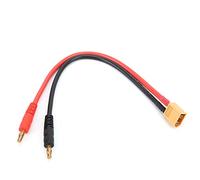 RiToEasysports Conector Macho XT60 de 22 cm a Cable de Enchufe Banana de 4 mm Adaptador de Cabeza Banana 12AWG para Cargador de batería RC Car B6 Accesorios para Modelos de Coches