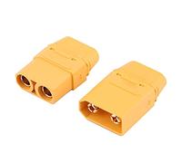 RiToEasysports Conectores XT90, 1 par de Conectores Banana Chapados en Oro de 4,5 Mm Macho Hembra, con Baja Resistencia, para Batería RC, Helicóptero, Barco, Modelo de Coche