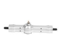 RiToEasysports Conjunto de Eje Trasero de Aleación de Aluminio de 127 Mm, Superficie Anodizada Duradera de Alta Resistencia, con Tornillos de Montaje para Camión WPL D12 1/10 RC (Plata B)