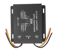 RiToEasysports Convertidor de Voltaje de 24 V a 12 V Fuente de Alimentación de Metal con Fusible Incorporado y Disipación de Calor para Camiones, Vehículos Recreativos, SUV, Autobuses, Radio de (20A)