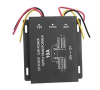 RiToEasysports Convertidor de Voltaje de 24 V a 12 V Fuente de Alimentación de Metal con Fusible Incorporado y Disipación de Calor para Camiones, Vehículos Recreativos, SUV, Autobuses, Radio de (10A)