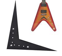 RiToEasysports Cordal Grande en Forma de V para Guitarras Eléctricas de 6 Cuerdas, Diseño Llamativo para Guitarras en V Voladoras, Negro, para Músicos y Amantes de la (BLACK)