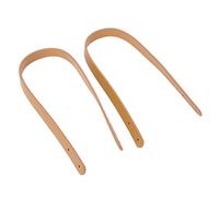 RiToEasysports Correa de bolso de cuero dividido, DIY accesorios para bricolaje con remaches de bronce, 2 piezas marrón negro para mujeres hombres bolsos de hombro viaje diario moda