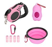RiToEasysports Correa Retráctil para, Diseño Duradero de 5M (Conjunto | Cuenco para perros plegable, ligero y de agarre cómodo, apto para todas las razas.