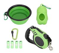 RiToEasysports Correa Retráctil para, Diseño Duradero de 5M (Green) | Cuenco para perros plegable, ligero y de agarre cómodo, apto para todas las razas.