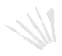 RiToEasysports Cuchillos de Paleta de Plástico Blanco Aplicación de Color Suave 6 Piezas Juego de Cuchillos de Pintura para Artistas y Principiantes