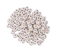 RiToEasysports Cuentas Cuadradas de Arce para Hacer Joyas, 100 Uds., Cuentas Espaciadoras en Forma de Cubo Mixto para Amantes de Las Manualidades