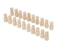 RiToEasysports Cuerpos de Muñecas con Clavija de Madera sin Terminar, 20 Piezas para Niños, Manualidades, Juguetes de Madera Seguros y No Tóxicos (Bebé mixto masculino y femenino de 34 mm.)