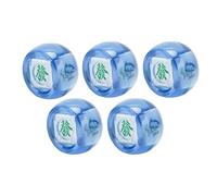 RiToEasysports Dados de dirección del viento Mahjong, 5 piezas, pequeños cubos de bolas portátiles para jugadores de mahjong y juegos de beber casuales ( transparente)