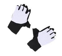 RiToEasysports de Bicicleta de Medio Dedo, de Ciclismo Transpirables con Almohadilla Absorbente de Golpes y Tira Antideslizante de Silicona, con Placas Reflectantes para Bicicleta de Montaña, (M)