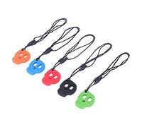 RiToEasysports Diseño de Forma de Calavera de Collar Masticable para Ansiedad, Enfoque, Autismo, TDAH, Paquete de 5, Material de Silicona de Grado Alimenticio