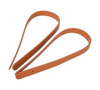 RiToEasysports DIY hermosa bolsa de cuero dividido correa de transporte para accesorios de bolso, 8 juegos de remaches de bronce para bolsos de hombro, marrón/negro, 2 piezas para bricolaje (marrón