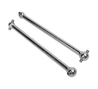 RiToEasysports Dogbones del Eje de Transmisión Trasero RC, 2 Piezas de Acero de Alta Resistencia, Eje de Transmisión de Repuesto, a Prueba de óxido y Resistente Al Desgaste, para Coches RC (Silver)