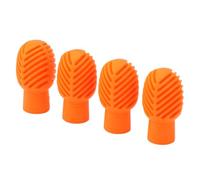 RiToEasysports Drumstick Consejos de práctica silenciosa cabeza silenciosa de silicona estirable para entrenamiento de batalla en casa/escuela, juego de 4 (naranja)