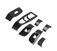 RiToEasysports Embellecedor del Panel del Interruptor de la Ventana ABS Estilo Fibra de Carbono Cubierta del Panel del Elevador de Ventana Stick On Interior Accent para el Volante a la Izquierda