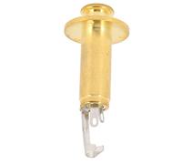 RiToEasysports Enchufe de Salida de Clavija de Extremo Mono para Guitarra Acústica, Aleación de Latón, Práctico Diseño de Botón de Correa para Músicos (GOLD)