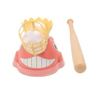 RiToEasysports Entrenador de Béisbol de Lanzamiento Automático Máquina Portátil de Práctica de Bateo con Alimentador Automático de Bolas de 3 Segundos para Niños Diseño Divertido de Dibujos Animados